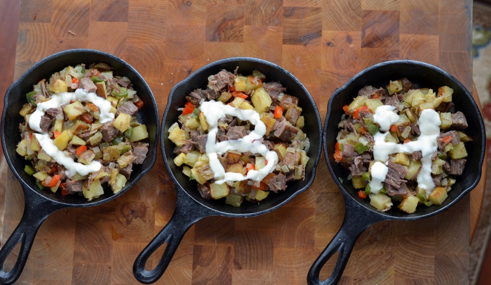 CBH in skillets - yum!